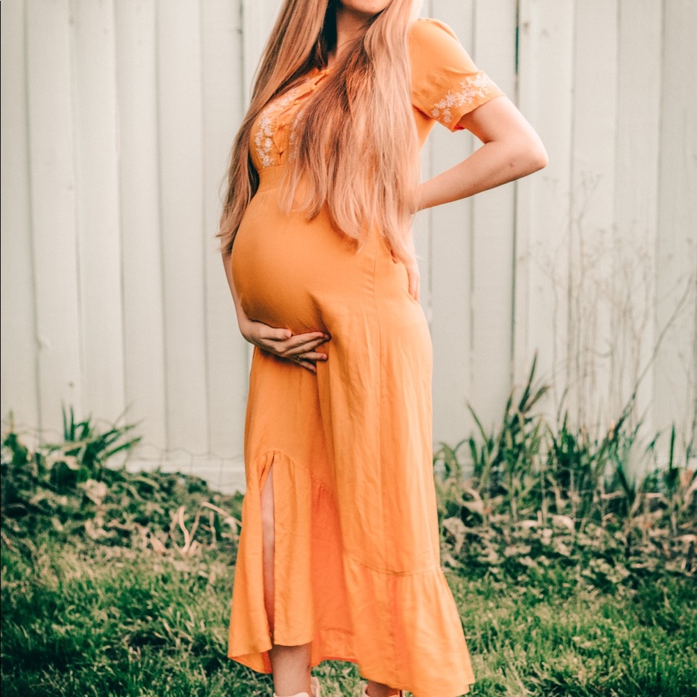 Pink Blush Maternity Dress